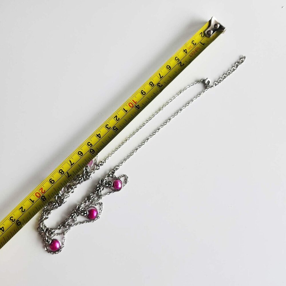 Pink and silver princess choker necklace - Picture 7 of 13